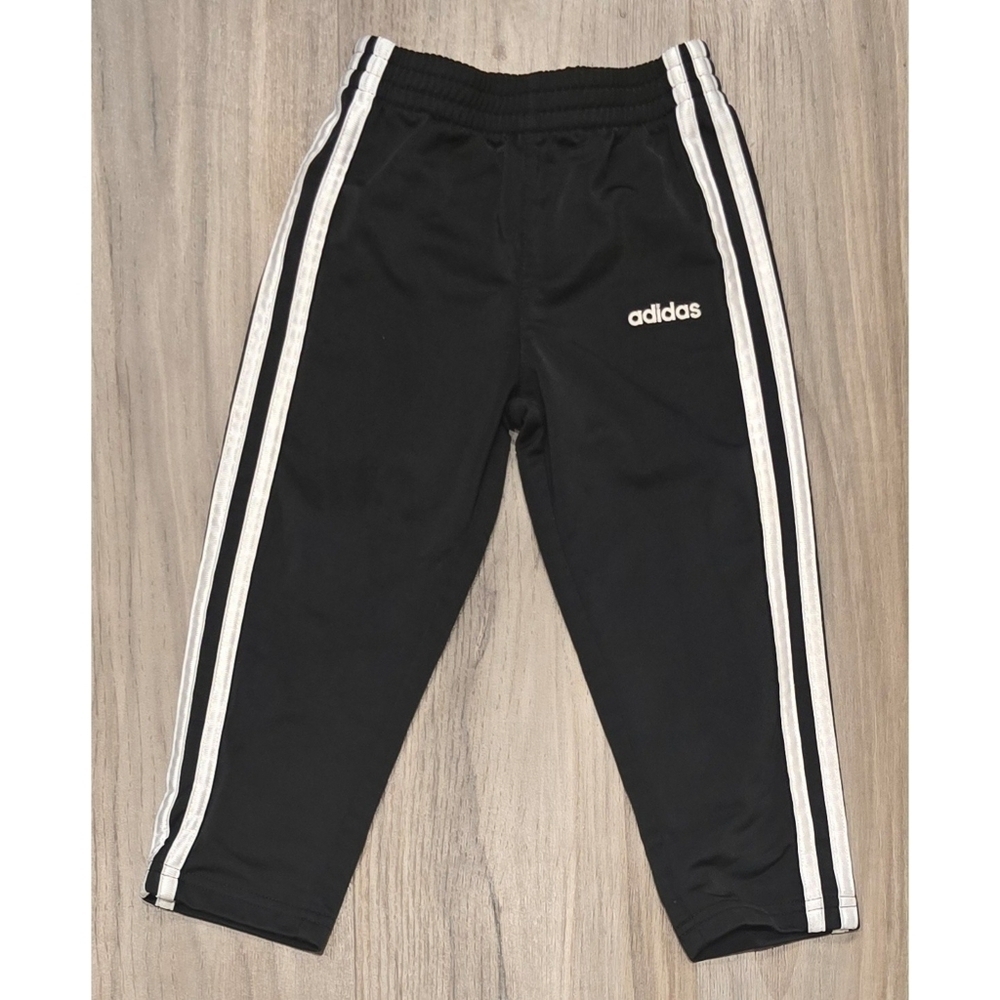 Adidas Black Sweatpants with White Stripes Size 2T